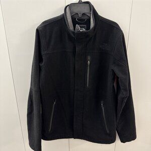 The North Face DUBOCE Wool Black Zip Coat Jacket Mens S/P Insulated Pea Coat